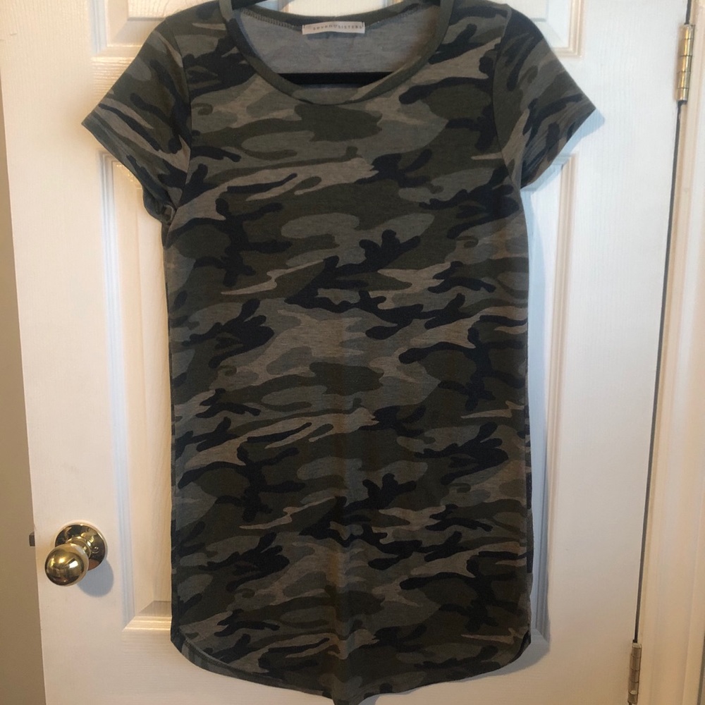 Short Camo T-shirt Dress/ Long Camo Tee